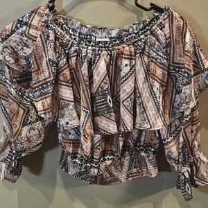 Worn once multi colored blouse